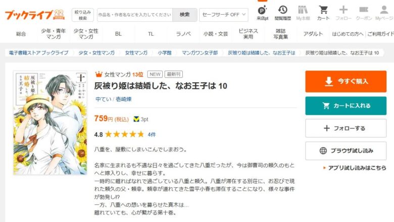 灰被り姫は結婚した、なお王子 無料