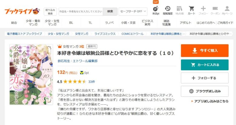 本好き令嬢は敏腕公爵様とひそやかに恋をする 無料