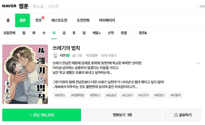 もえるゴミの法則 韓国 原作