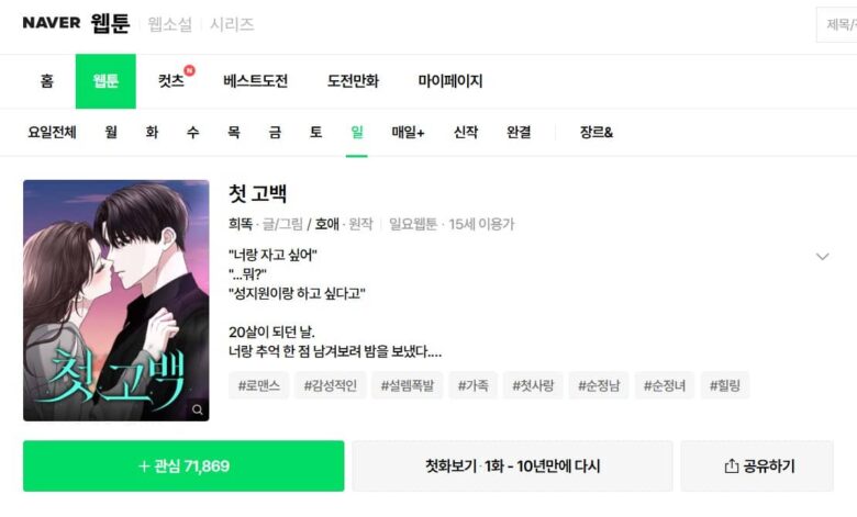 10年越しの告白 韓国