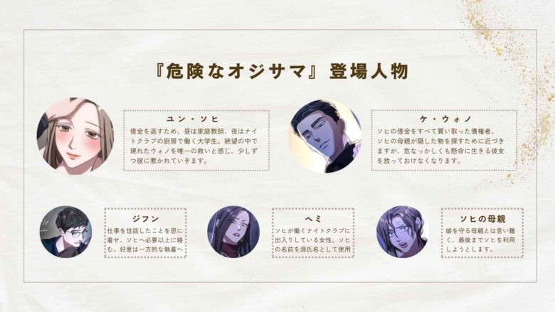 危険なオジサマ 相関図 登場人物