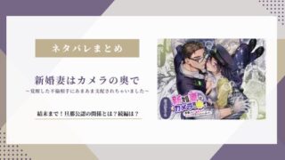 【新婚妻はカメラの奥で】ネタバレ結末！旦那公認の関係とは？