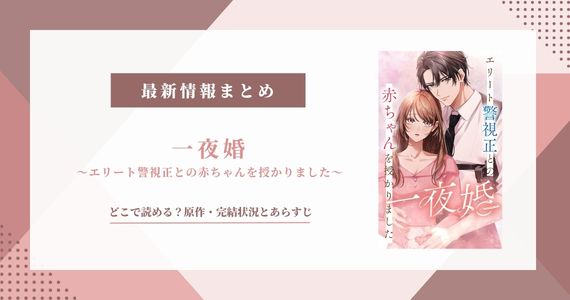 『一夜婚 エリート警視正』どこで読める？原作・完結状況とあらすじ