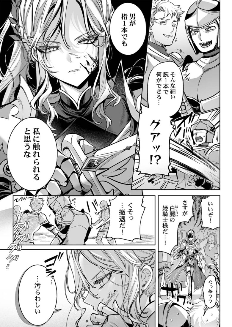 潔癖姫騎士なのに指一本で堕ちて、詰んだ あらすじ